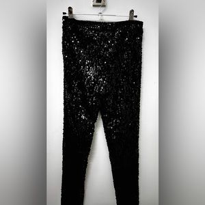 Honey Punch Sequin & Velour (faux velvet) legging - S